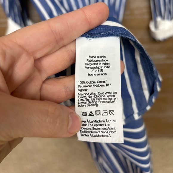 J. Crew Tiered Shirt Dress Cotton Poplin Stripes Preppy Classic Work Womens 14 - Picture 5 of 6